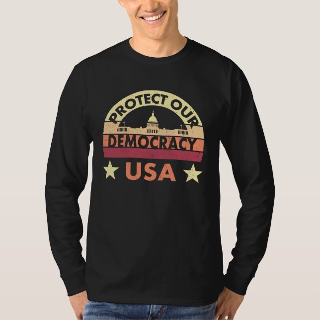 Election CyberSecurity Now Protect Our Democracy T-Shirt (Vorderseite)