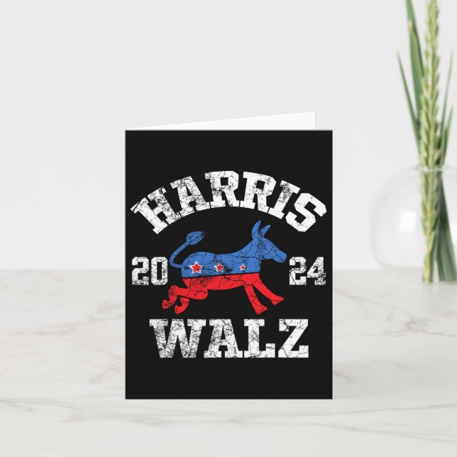 Election Kamala Harris Tim Waltz 2 Karte (Vorderseite)