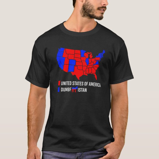 Election Map United States Of America T-Shirt (Vorderseite)