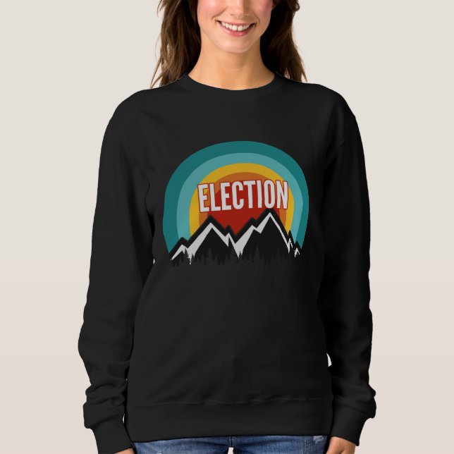 Election Vintage Retro Sunset Sweatshirt (Vorderseite)