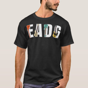 Electric Bass EADG Cool Guitar Rock Music Player T-Shirt