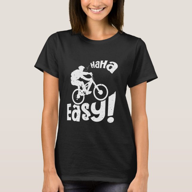 Electric Bike HA EASY E-Bike Funny EBike Rider T-Shirt (Vorderseite)