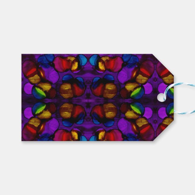 Electric Bloom Geschenkanhänger (Vorderseite (Horizontal))