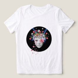 Electric Bloom Goddess T-Shirt ⚡ 🌸 Tri-Blend Shirt