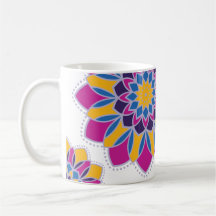 Electric Bloom Mandala Tasse