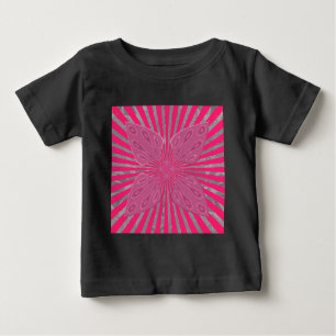 Electric Bloom Wings: Ein lebhafter Edgy und schön Baby T-shirt