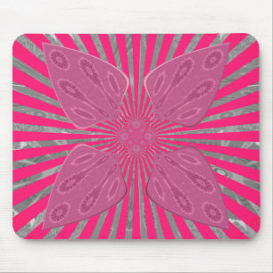 Electric Bloom Wings: Ein lebhafter Edgy und schön Mousepad