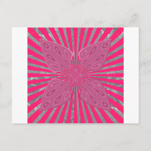 Electric Bloom Wings: Ein lebhafter Edgy und schön Postkarte