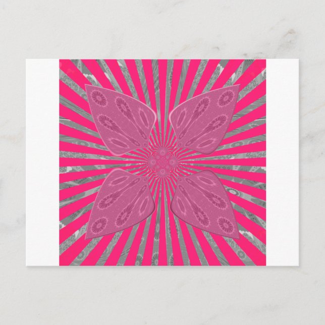 Electric Bloom Wings: Ein lebhafter Edgy und schön Postkarte (Vorderseite)