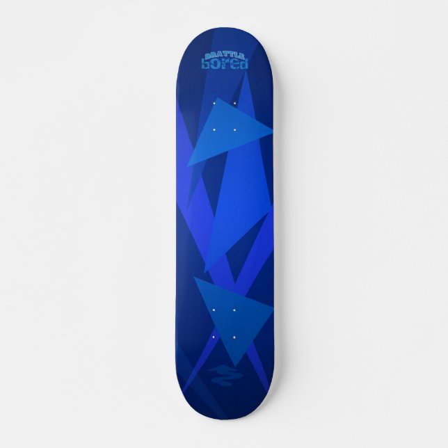 Electric Blue Brattle Bored Skateboard (Vorne)