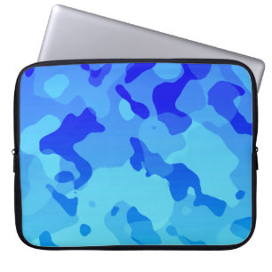 Electric Blue Camouflage; Camouflage Laptopschutzhülle