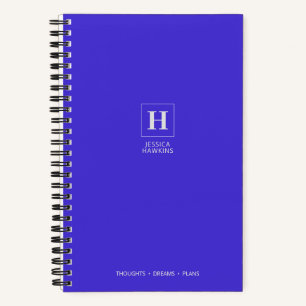 Electric Blue Classic Monogram Notizbuch