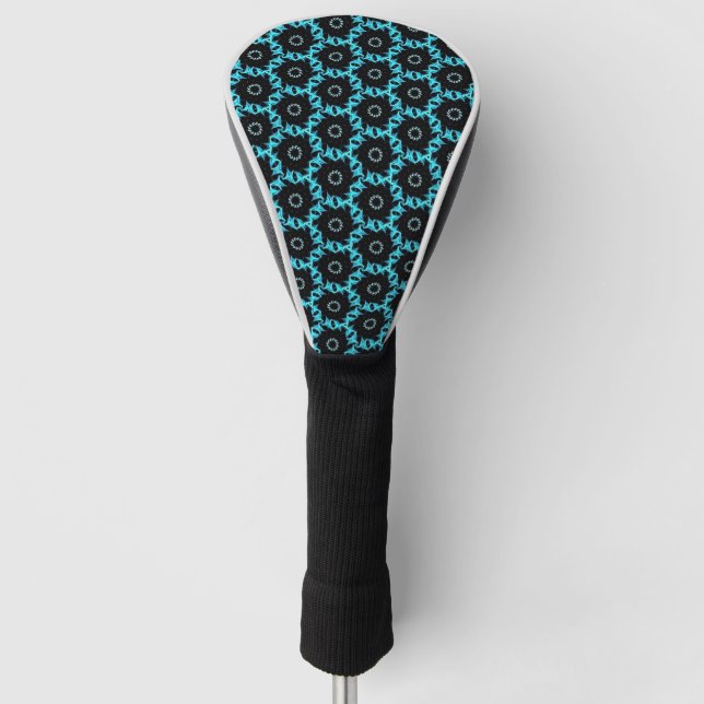 Electric Blue Mandala Golf Headcover (Vorderseite)
