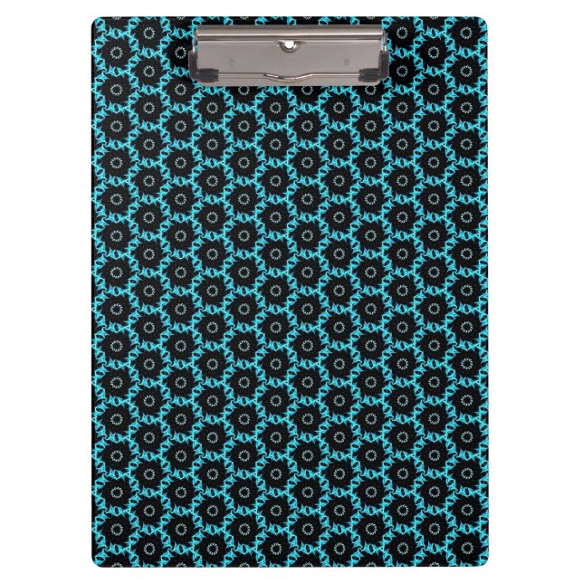 Electric Blue Mandala Klemmbrett (Vorderseite)