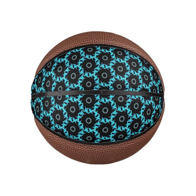 Electric Blue Mandala Mini Basketball (Vorderseite)