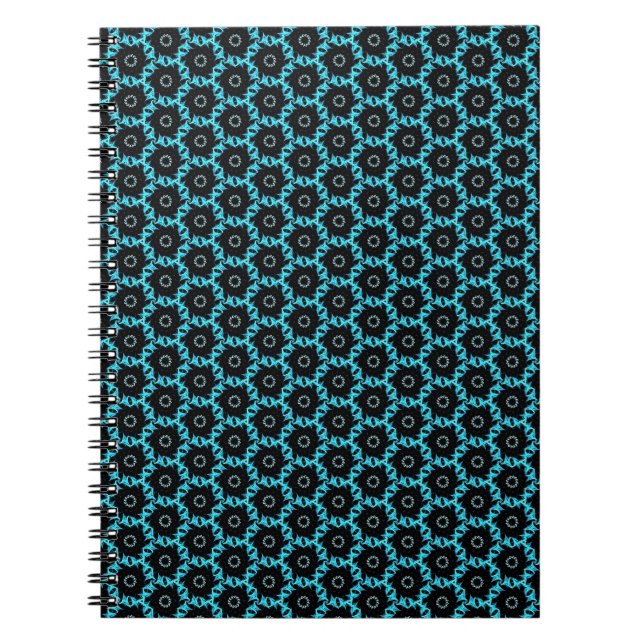 Electric Blue Mandala Notizblock (Vorderseite)