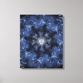 Electric Blue Plasma Fractal Art Leinwanddruck