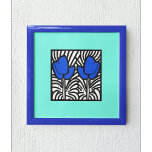 Electric Blue Pop Art Tulips Poster<br><div class="desc">Dieser lebendige Pop-Kunstdruck zeichnet sich durch kühn-blaue Tulpen vor einem kontrastreichen Hintergrund aus. Das grafische Design und die kühnen Farbtöne machen es zu einer perfekten Ergänzung zu jeder modernen Wohngestaltung. Das minimalistische Design und die auffälligen Farben machen es zu einer perfekten Ergänzung zu jeder modernen Wohngestaltung.</div>