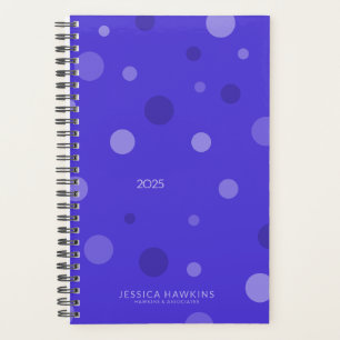 Electric Blue Pop Dots Year Planer