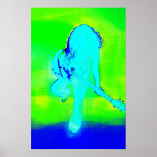 Electric Blue Poster