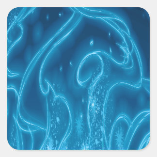 Electric Blue Quadratischer Aufkleber