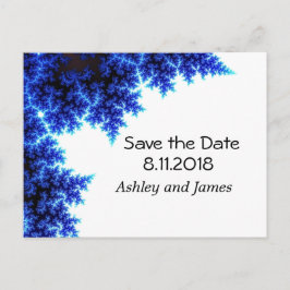 Electric Blue Save the Date Ankündigungspostkarte
