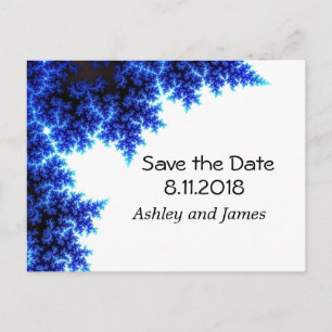 Electric Blue Save the Date Ankündigungspostkarte