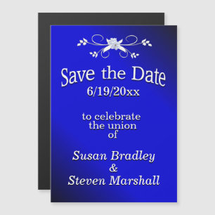 Electric Blue Save the Date Magneteinladung
