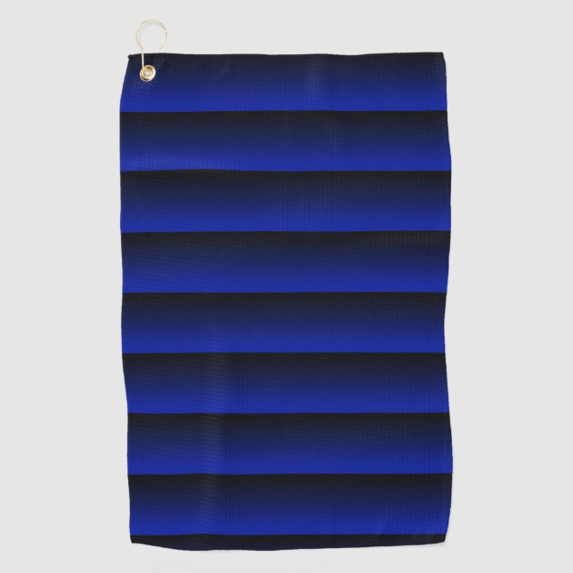 Electric Blue Stripe Golfhandtuch (Vorderseite)