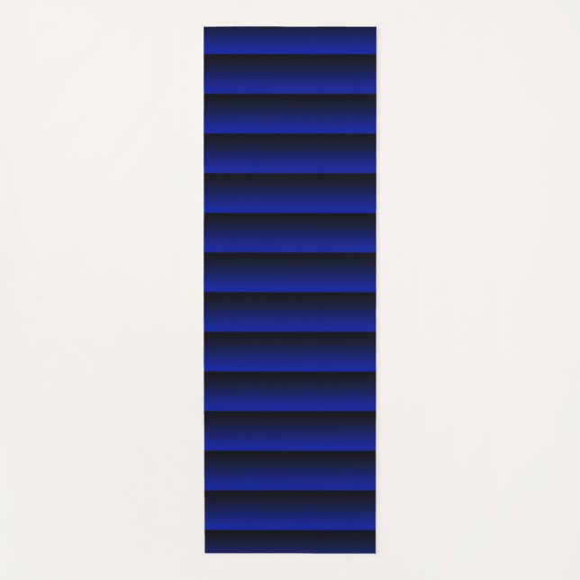 Electric Blue Stripe Yogamatte (Vorderseite)
