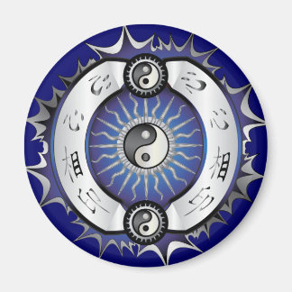 Electric Blue Yin Yang Magnet