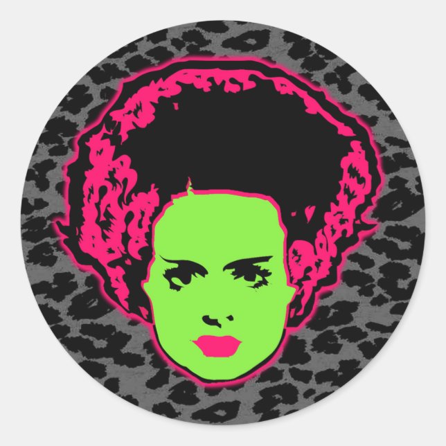 Electric Bride Runder Aufkleber (Vorderseite)