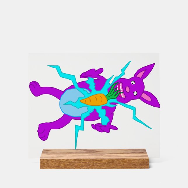 Electric Bunny's Rache Acrylschild (Vorderseite)