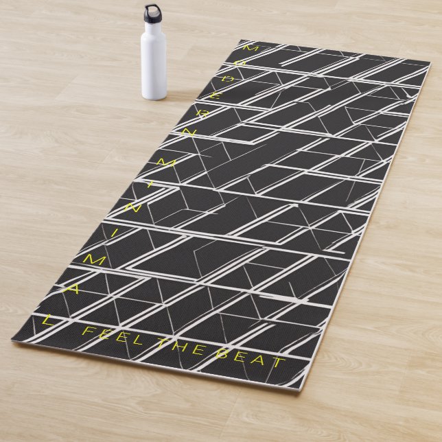 Electric Cage Yoga Mat | Black with Vertical Yello Yogamatte (Beispiel)