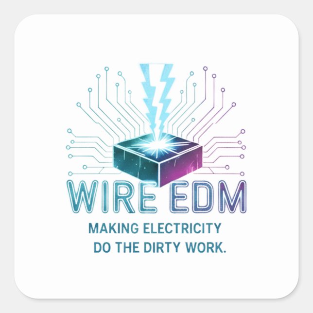 Electric Discharge Machining Phone Case Quadratischer Aufkleber (Vorderseite)