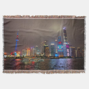 Electric Dreams - Futuristic Shanghai Skyline, A C Decke