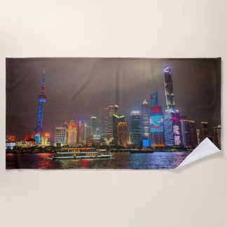 Electric Dreams - Futuristic Shanghai Skyline, A C Strandtuch