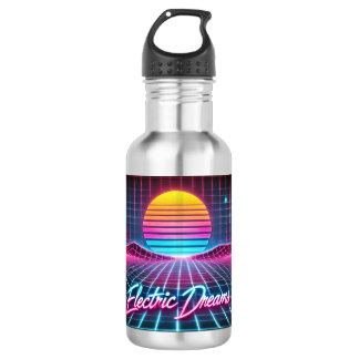 Electric Dreams Retro Neon Tasse - 80er Edelstahlflasche