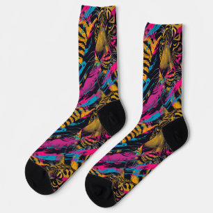 Electric Dschungel - Fierce Psychedelic Tiger Socken