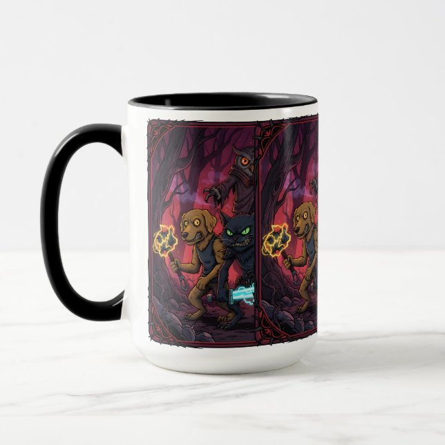 Electric Fantasy Animal Warrior Art Tasse (Links)