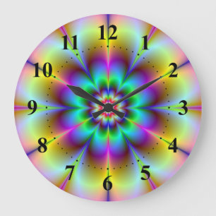 Electric Flower Wall Clock Große Wanduhr