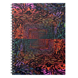 Electric Fractal Kaleidoscope Abstract Design Notizblock