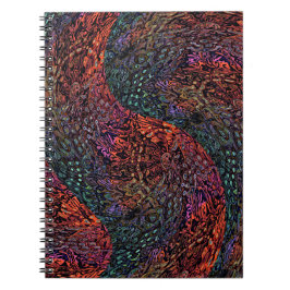 Electric Fractal Kaleidoscope Abstract Design Notizblock