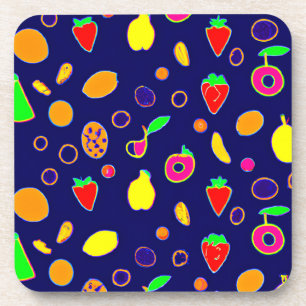 Electric Fruit Fiesta Design Getränkeuntersetzer