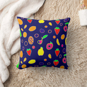 Electric Fruit Fiesta Design Kissen