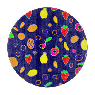 Electric Fruit Fiesta Design Schneidebrett