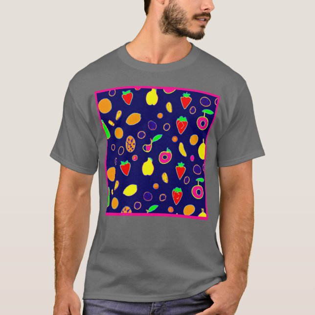 Electric Fruit Fiesta Design T-Shirt (Vorderseite)