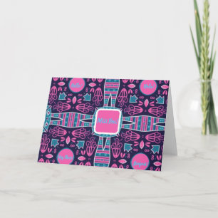 Electric Geometrics Doodle Miss You Card Karte