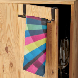 Electric Geometry Radio Waves & Sunrays Art Deco  Geschirrtuch