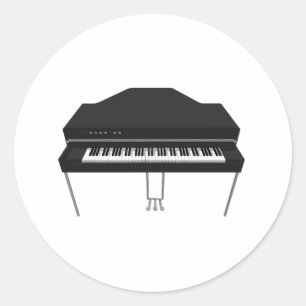 Electric Grand Piano: 3D-Modell: Runder Aufkleber